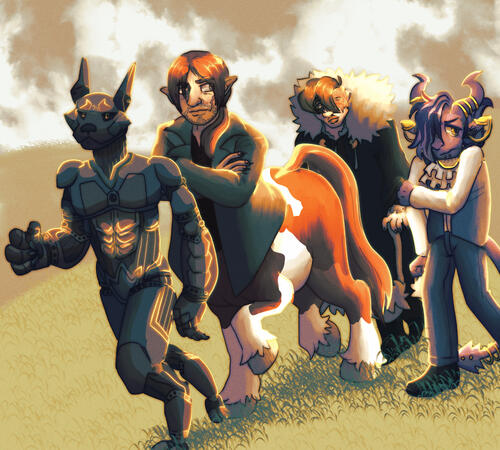 An artfight attack against desertduo and his dnd party.